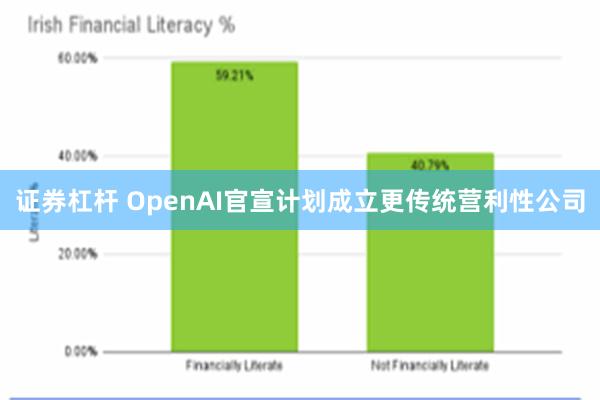 证券杠杆 OpenAI官宣计划成立更传统营利性公司