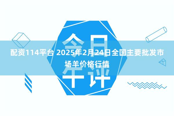 配资114平台 2025年2月24日全国主要批发市场羊价格行情