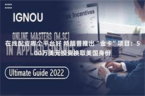 在线配资哪个平台好 特朗普推出“金卡”项目：500万美元投资换取美国身份
